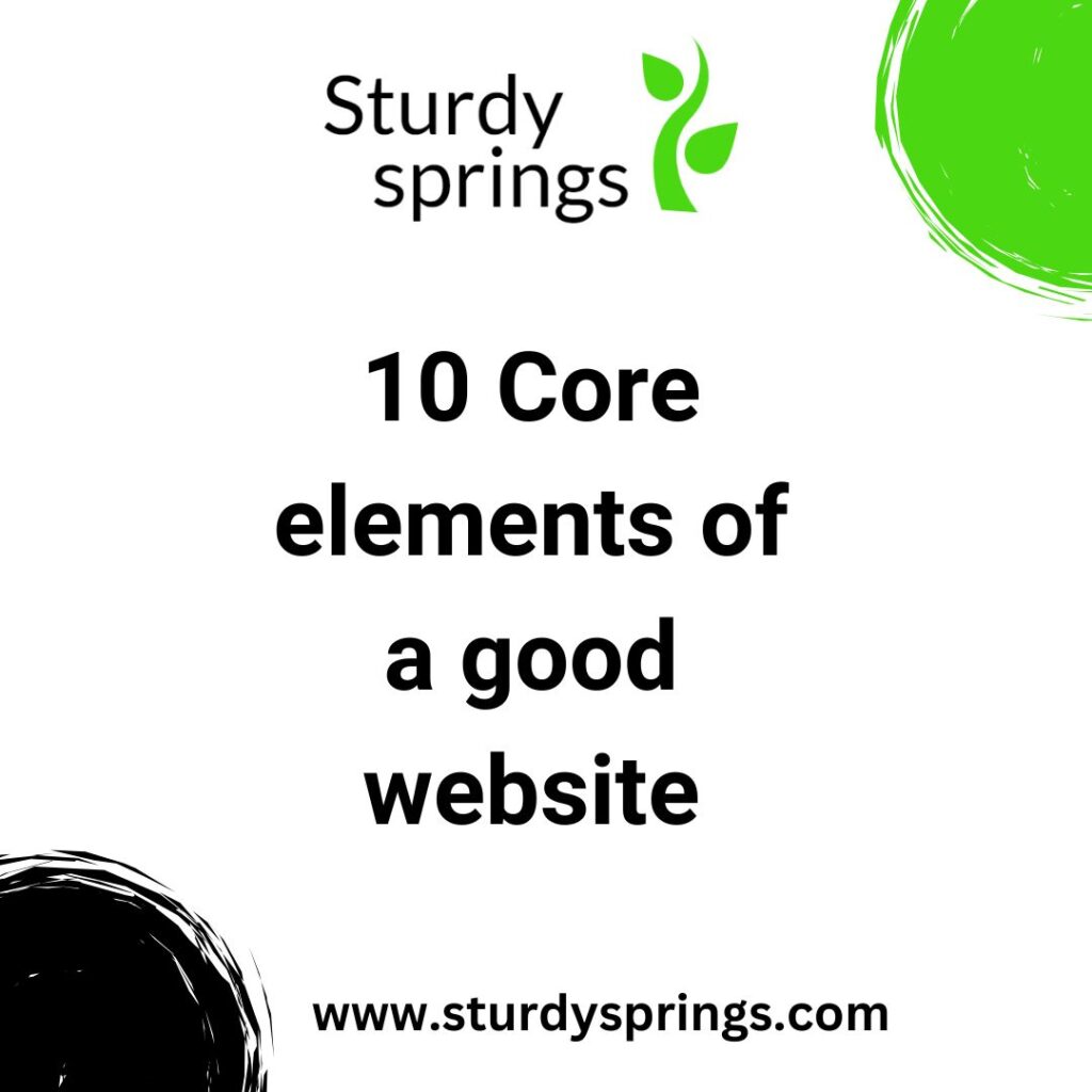 10 core elements of a good website