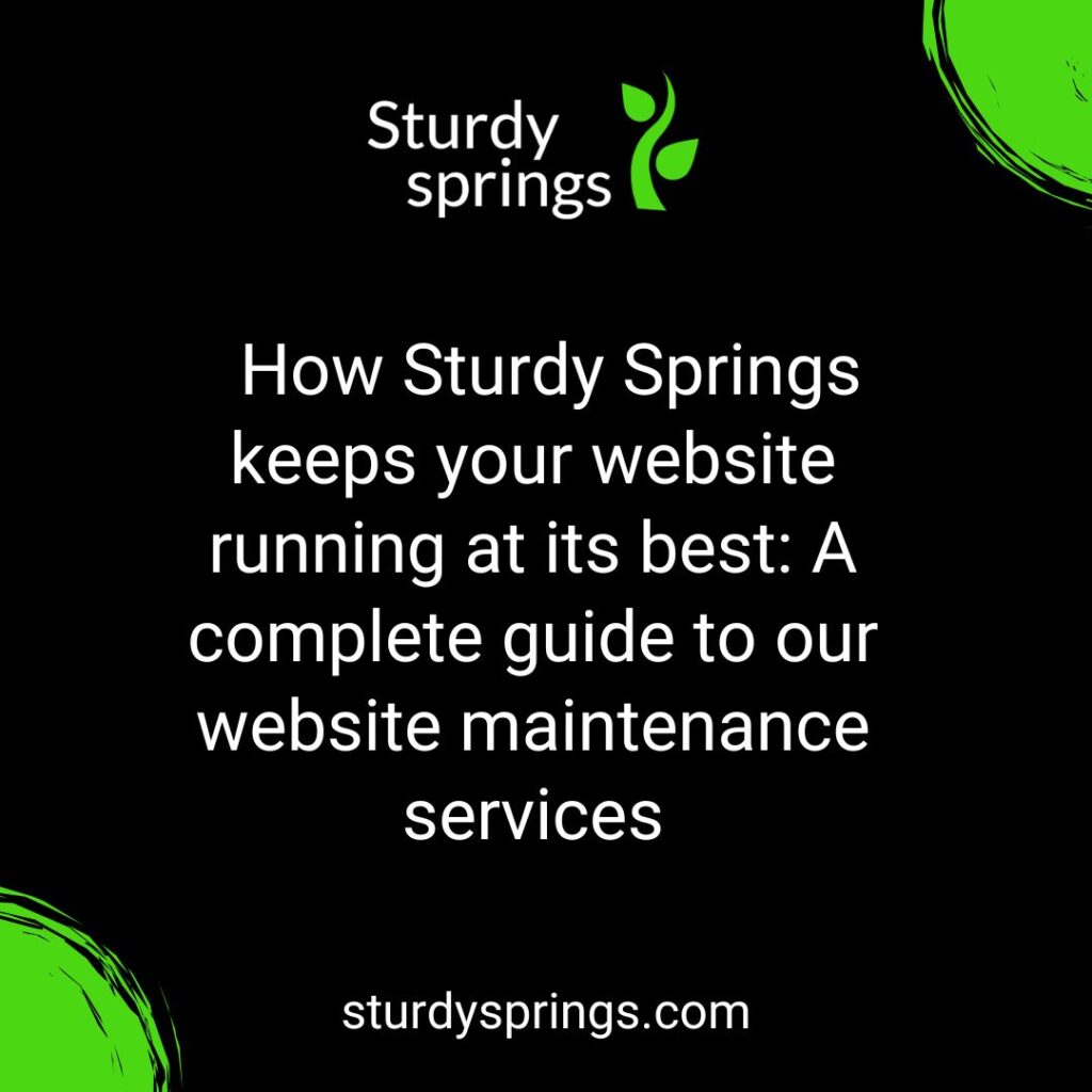 website maintenance services