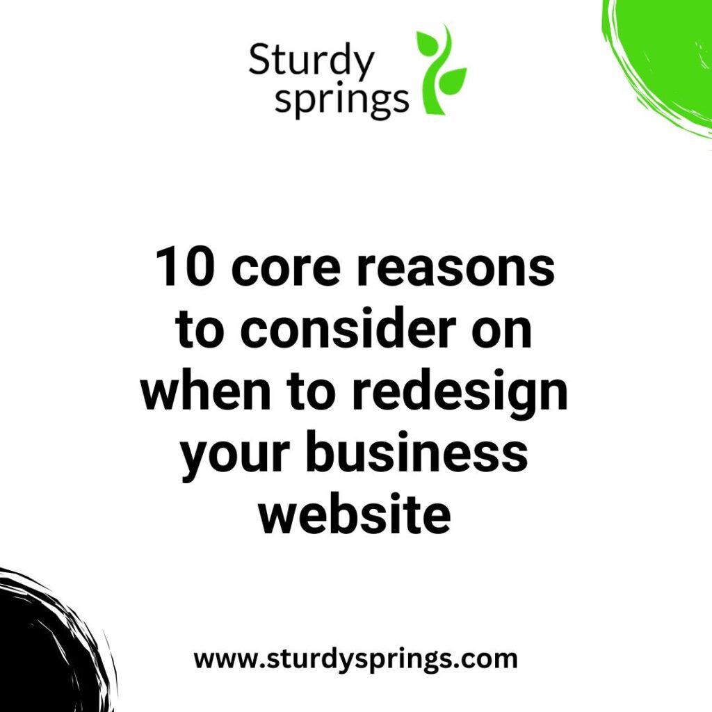 10 core reasons to consider on when to redesign your business website