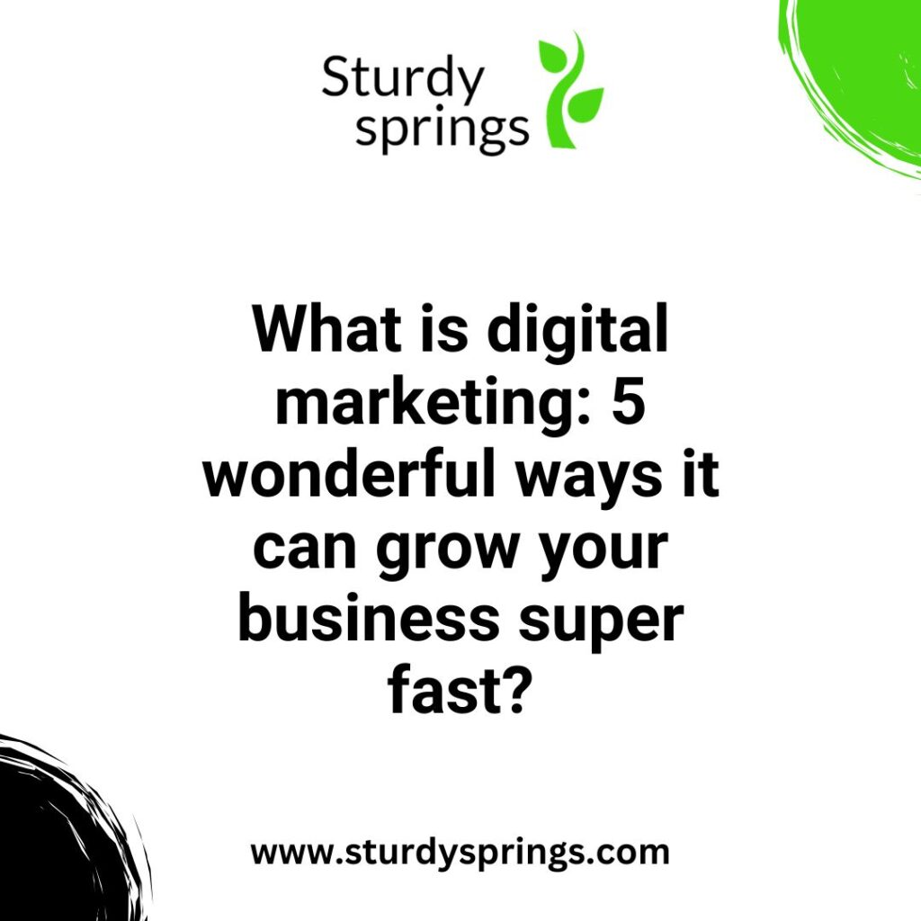 What is digital marketing: 5 wonderful ways it can grow your business super fast?