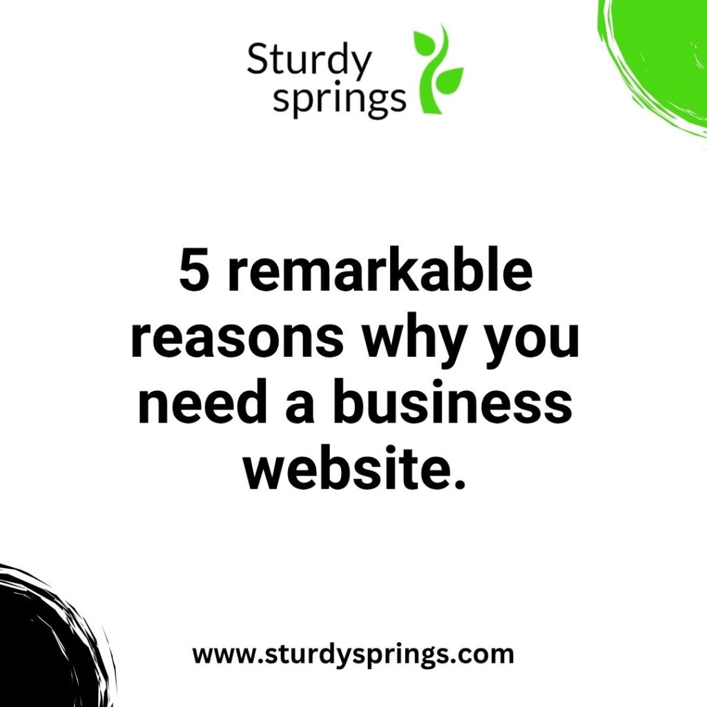 5 remarkable reasons why you need a  business website.